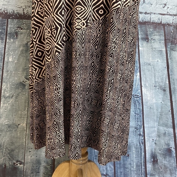Soft Surrounding Tulum Sleeveless Jersey Maxi Tank Dress M Lagenlook Geo Print - Picture 7 of 16